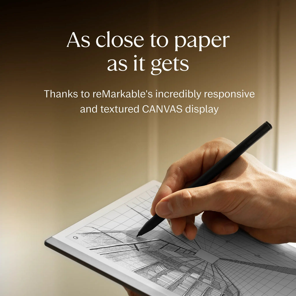 reMarkable 2 - 10.3" Paper Tablet with Marker Plus and Premium Leather Book Folio - Black