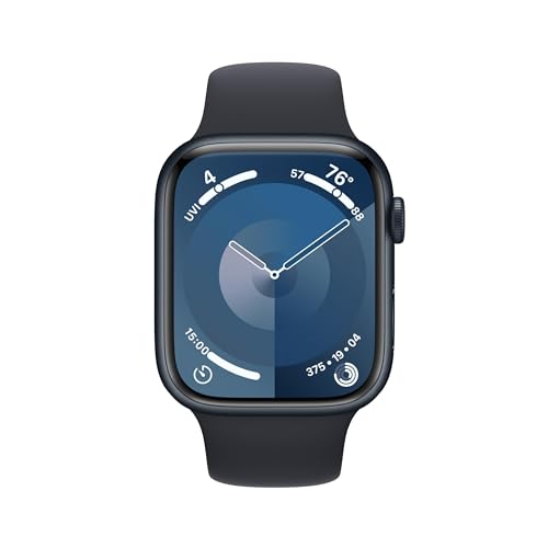 Apple Watch Series 9 (GPS) 45mm Midnight Case with Midnight Sport Band - M/L - MR9A3LW/A