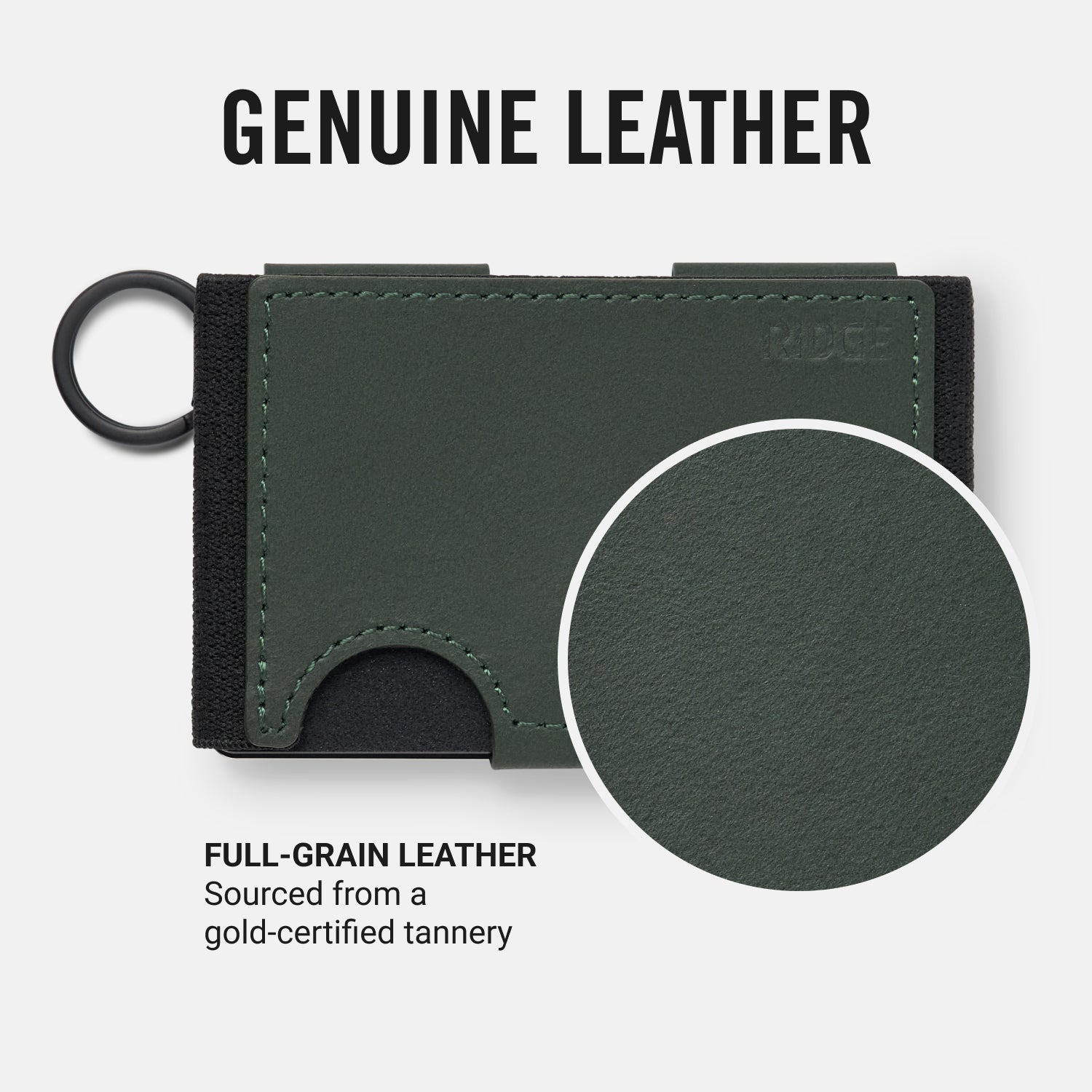 Everyday Keychain - Midnight Black Leather