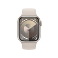 Apple Watch Series 9 (GPS) 41mm Aluminum Case w/ Starlight Sport Band (M/L) - Starlight - MR8U3LW/A