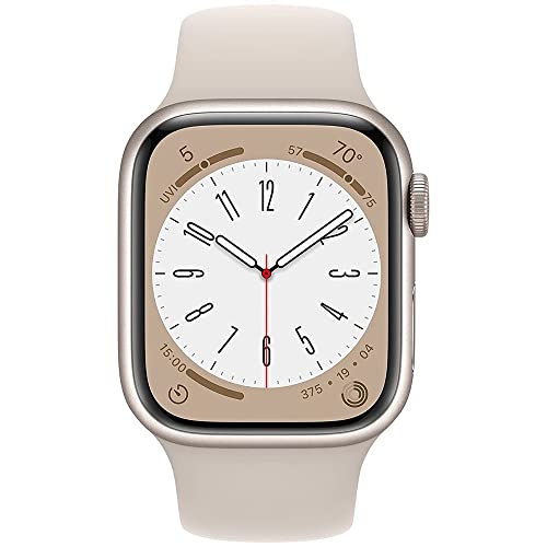 Apple Series 8 GPS+Cel 41mm Aluminum Case Starlig Sport Band - Starlight - MNV03LL/A
