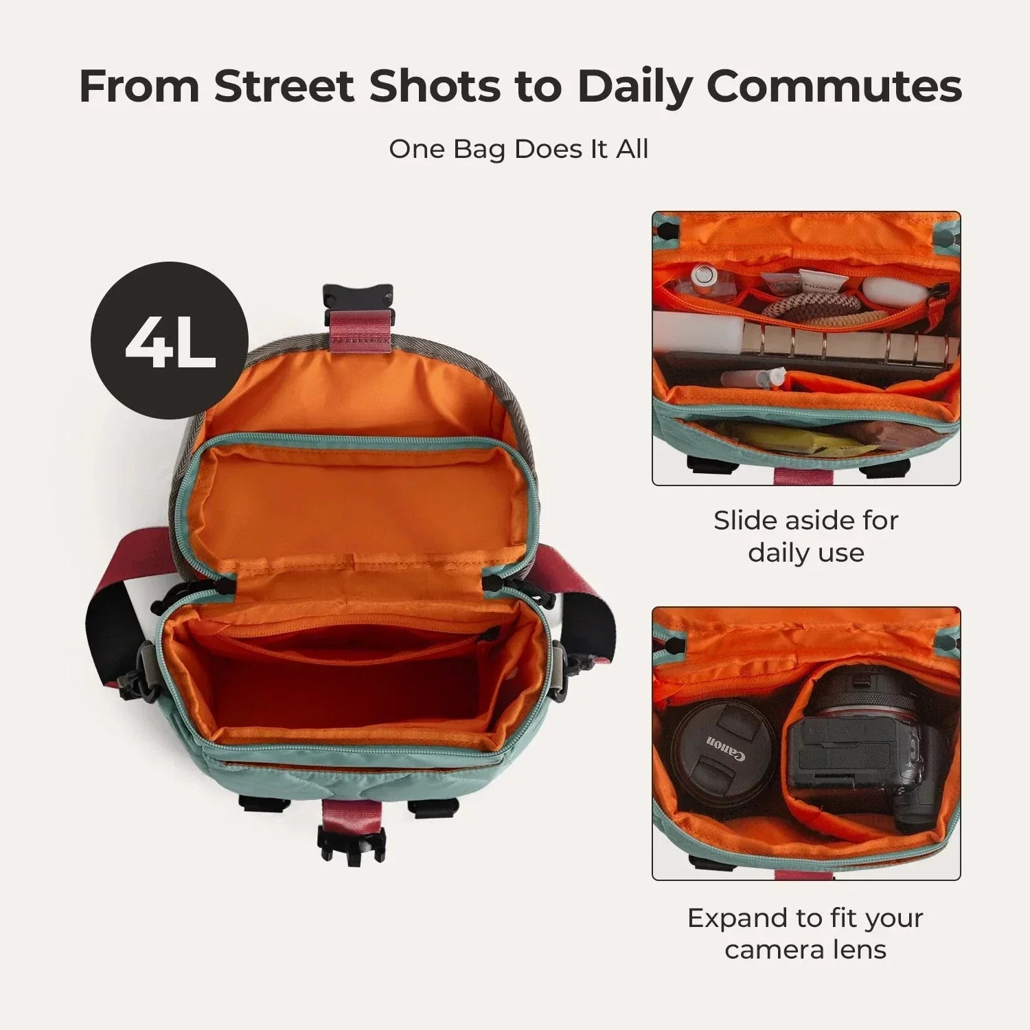 (FREE GIFT) Paz 4L Camera Sling